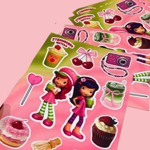 ملصقات ماتشا ستروبيري شورت كيك